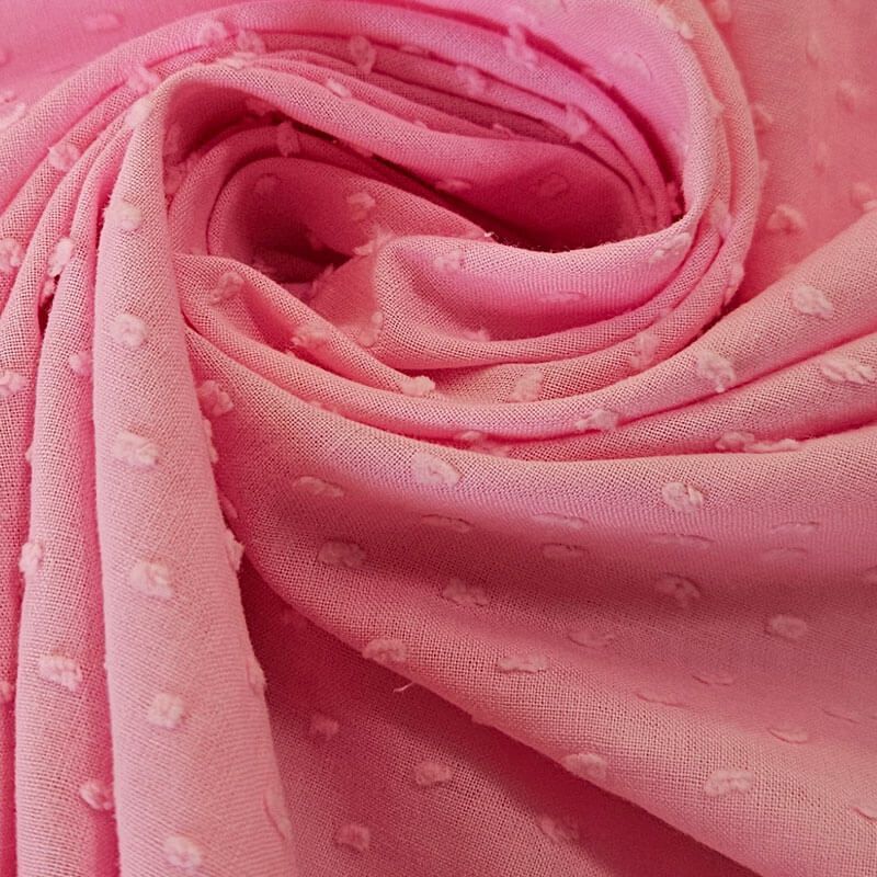 Popelín Plumeti Algodón Rosa Bebé (ancho 1,50M) - Imagen 3