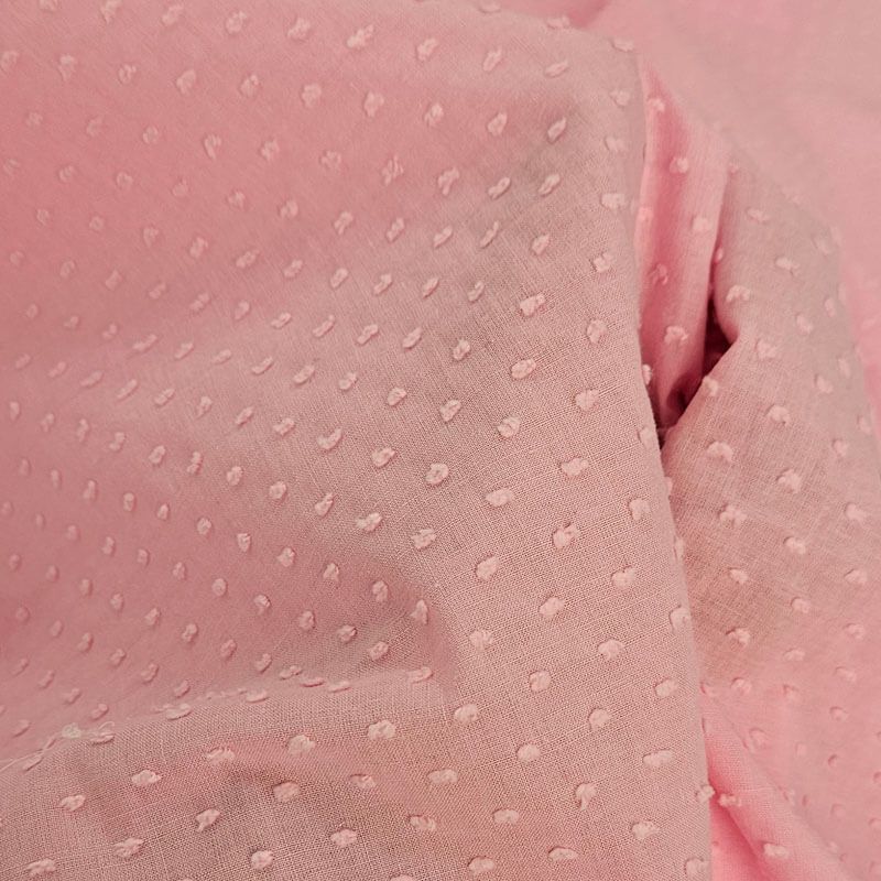 Popelín Plumeti Algodón Rosa Bebé (ancho 1,50M) - Imagen 2