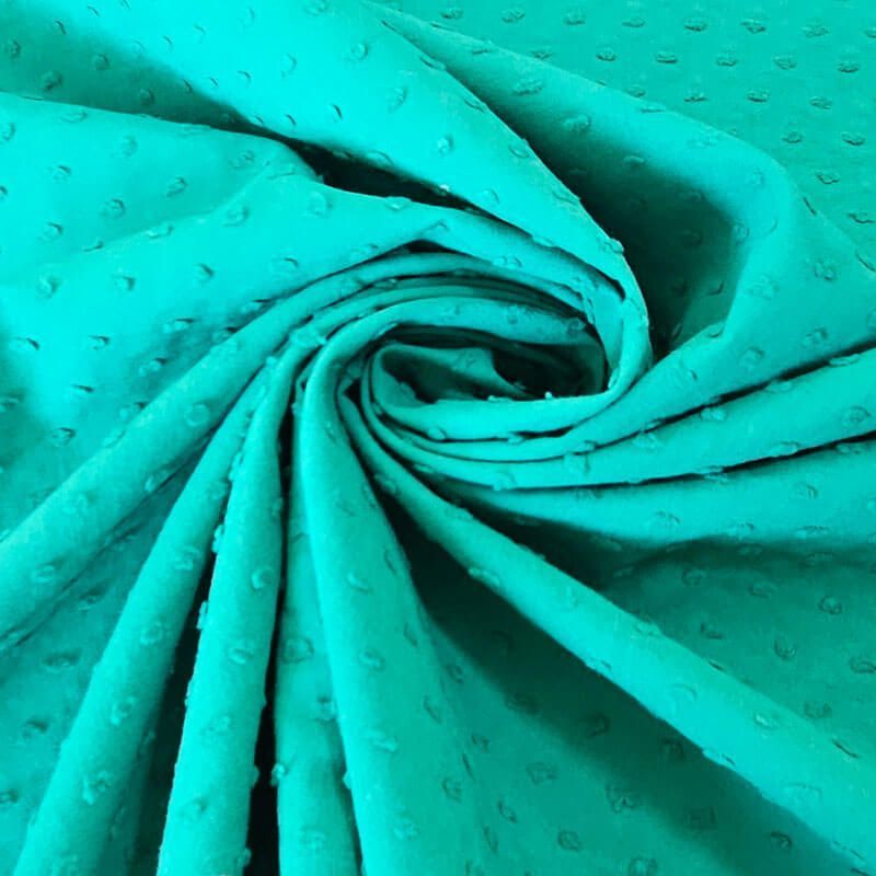 Popelín Plumeti Algodón Verde Esmeralda (ancho 1,50M) - Imagen 2
