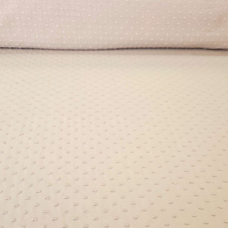 Popelín Plumeti Algodón Beige (ancho 1,50M)