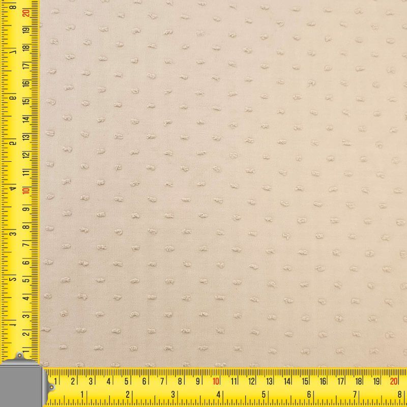 Popelín Plumeti Algodón Beige (ancho 1,50M) - Imagen 4