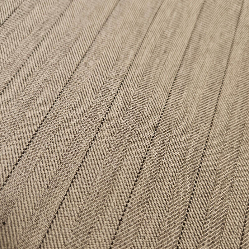 Tela Plana Beige con Diseño de Espiga y Raya Diplomática Negra (ancho 1,44M) - Imagen 3