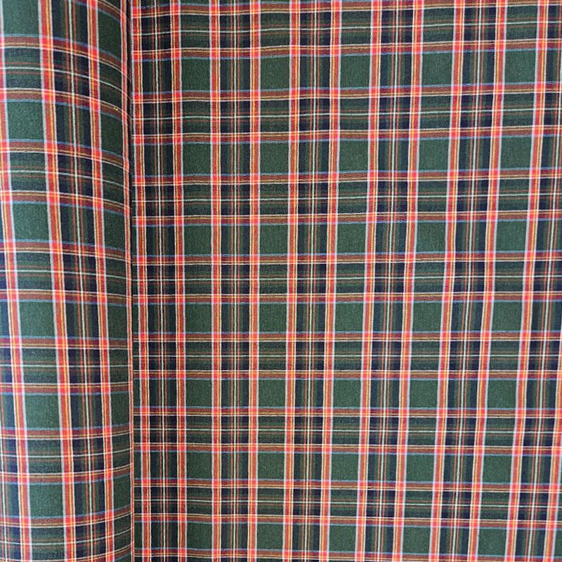 Tela de Loneta Verde Tejida Cuadro Escocés Pequeño (ancho 3,20M)