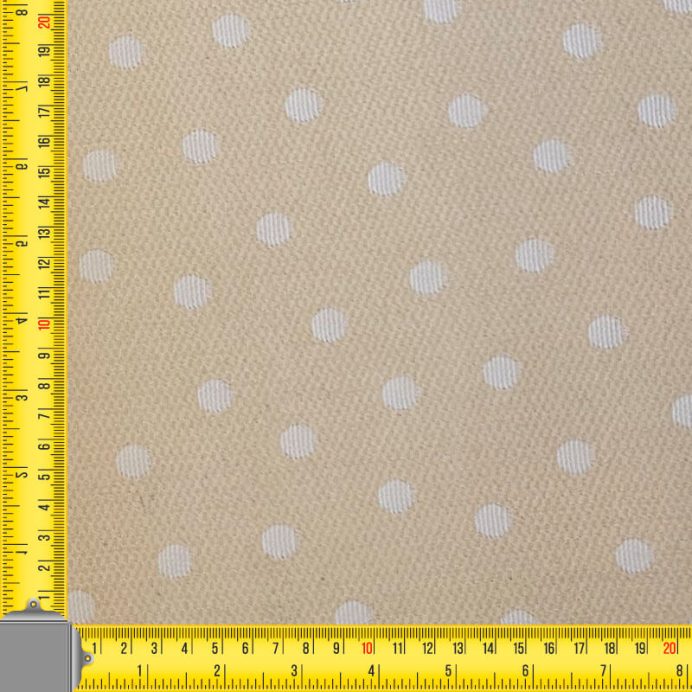 Tela de Piqué Topos Beige (ancho 1,60M) - Imagen 3