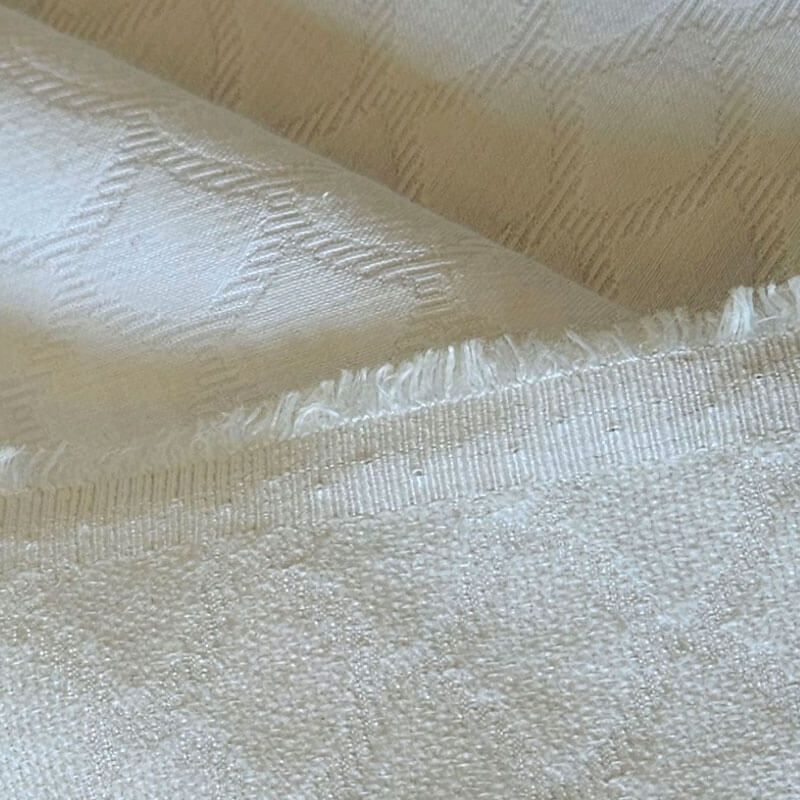 Tela de Piqué Conchas Blanco Roto (ancho 1,60M) - Imagen 3