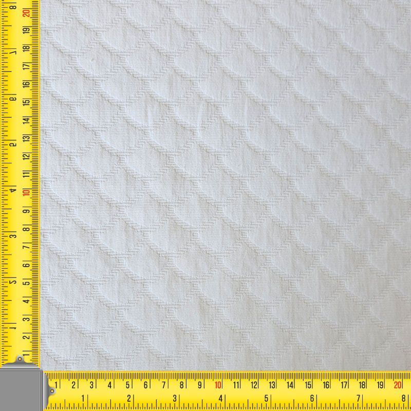 Tela de Piqué Conchas Blanco Roto (ancho 1,60M) - Imagen 4