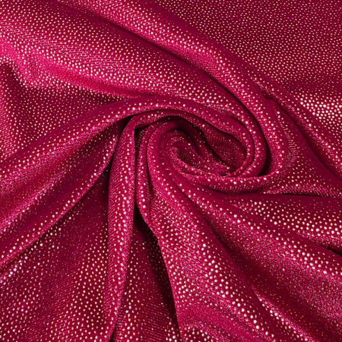 Tela de Terciopelo Roja con Foil Dorado (ancho 1,60M) - Imagen 3