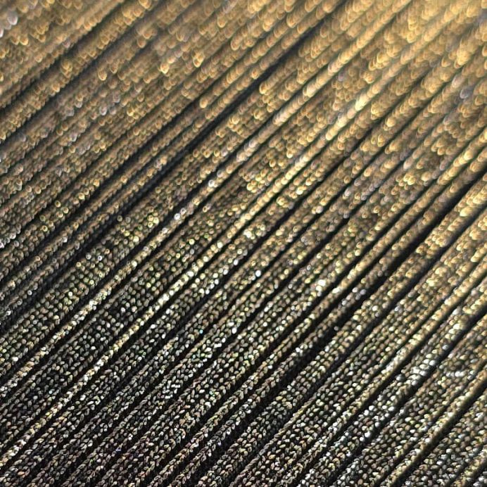 Tela de Punto Lamé Cobre Plisada Foil (ancho 1,45M) - Imagen 4