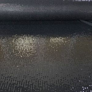 Tela de Punto con Lentejuela Negra y Purpurina (ancho 1,10M)