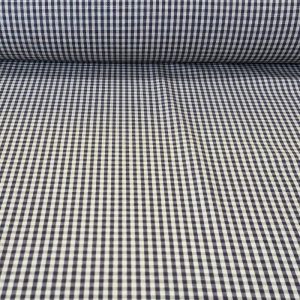 Tela Beige de Cuadros Vichy Pequeño Negro 100% Algodón (ancho 1,40M)