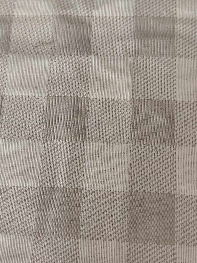 Tela de Lona Beige Tejida Cuadros en Diagonal (ancho 2,80M)