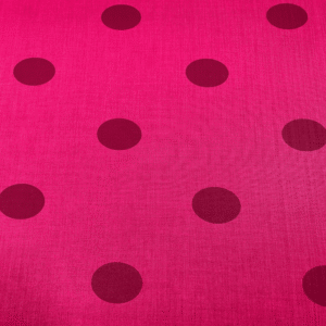 Polilino Bicolor Rosa Fucsia con Lunares (Ancho 1.50m)