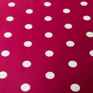 Tela de Stretch Rosa Fucsia Lunar Blanco de 3 cm (ancho de la tela 1,50M)