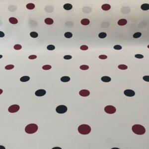 Tela Bielástica Blanco con Lunares Bicolor de 3cm (ancho 1,50M)