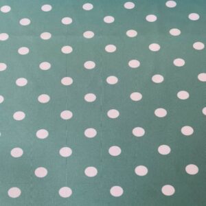 Tela de Stretch Verde Agua Lunar Blanco de 1,3 cm (ancho de la tela 1,50M)