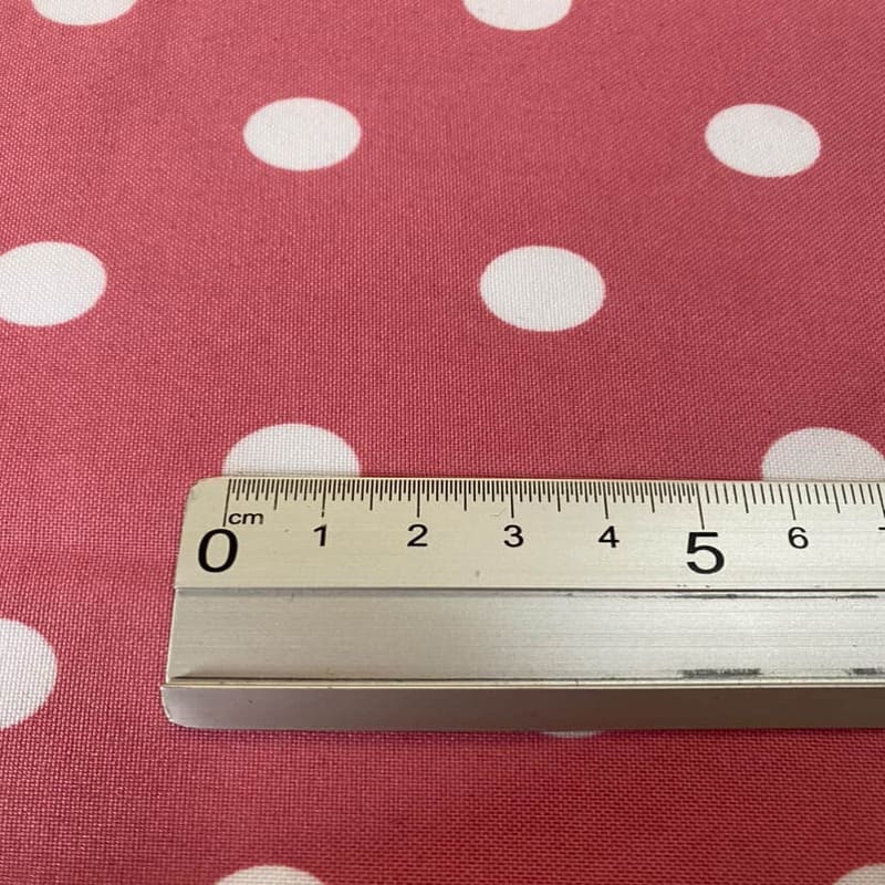 Tela de Stretch Rosa Suave Lunar Blanco de 1,3 cm (ancho de la tela 1,50M) - Imagen 4