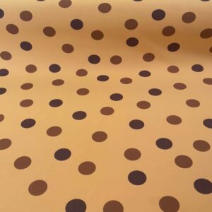 Tela Bielástica Mostaza con Lunares Bicolor de 3cm (ancho 1,50M)