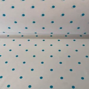 Bielastico Fino Fondo Beige Lunar 7mm Color Turquesa (ancho 1,50M)