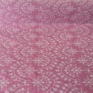 Tela de Perforado Algodón Rosa Maquillaje (ancho 1,50M)
