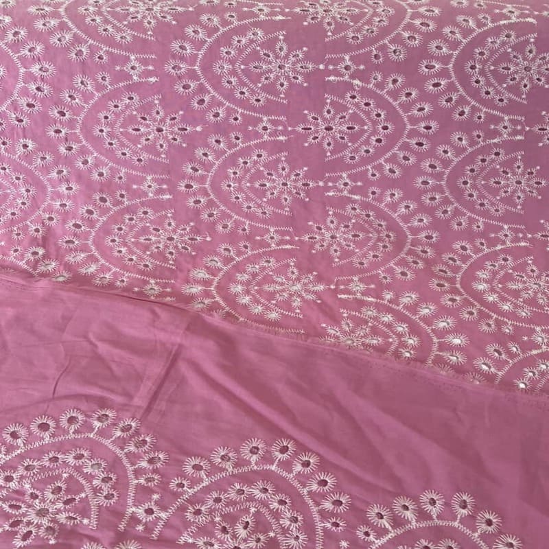 Tela de Perforado Algodón Rosa Maquillaje (ancho 1,50M) - Imagen 3