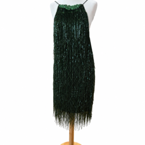 Tela de Poliéster Verde con Flecos (Ancho 1,50M)