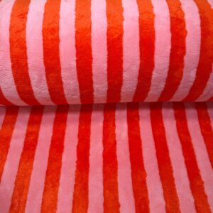 Toalla Bambú Rayas Naranja y Salmón (Ancho 1,50M)