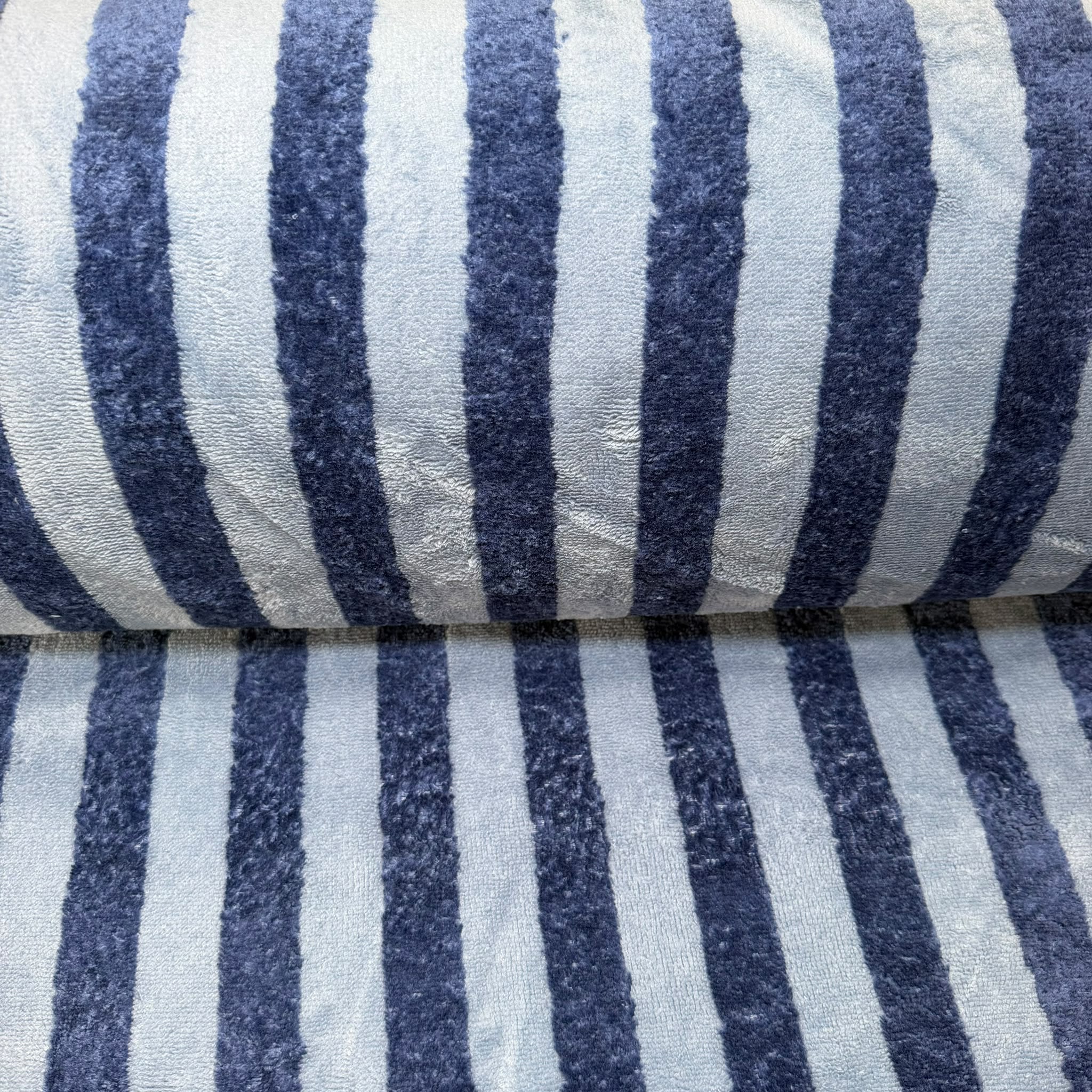 Toalla Bambú Rayas Azul y Celeste (Ancho 1,50M)