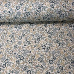 Viella Estampada Floral Tipo Liberty Azafata y Vainilla (Ancho 1,50M)