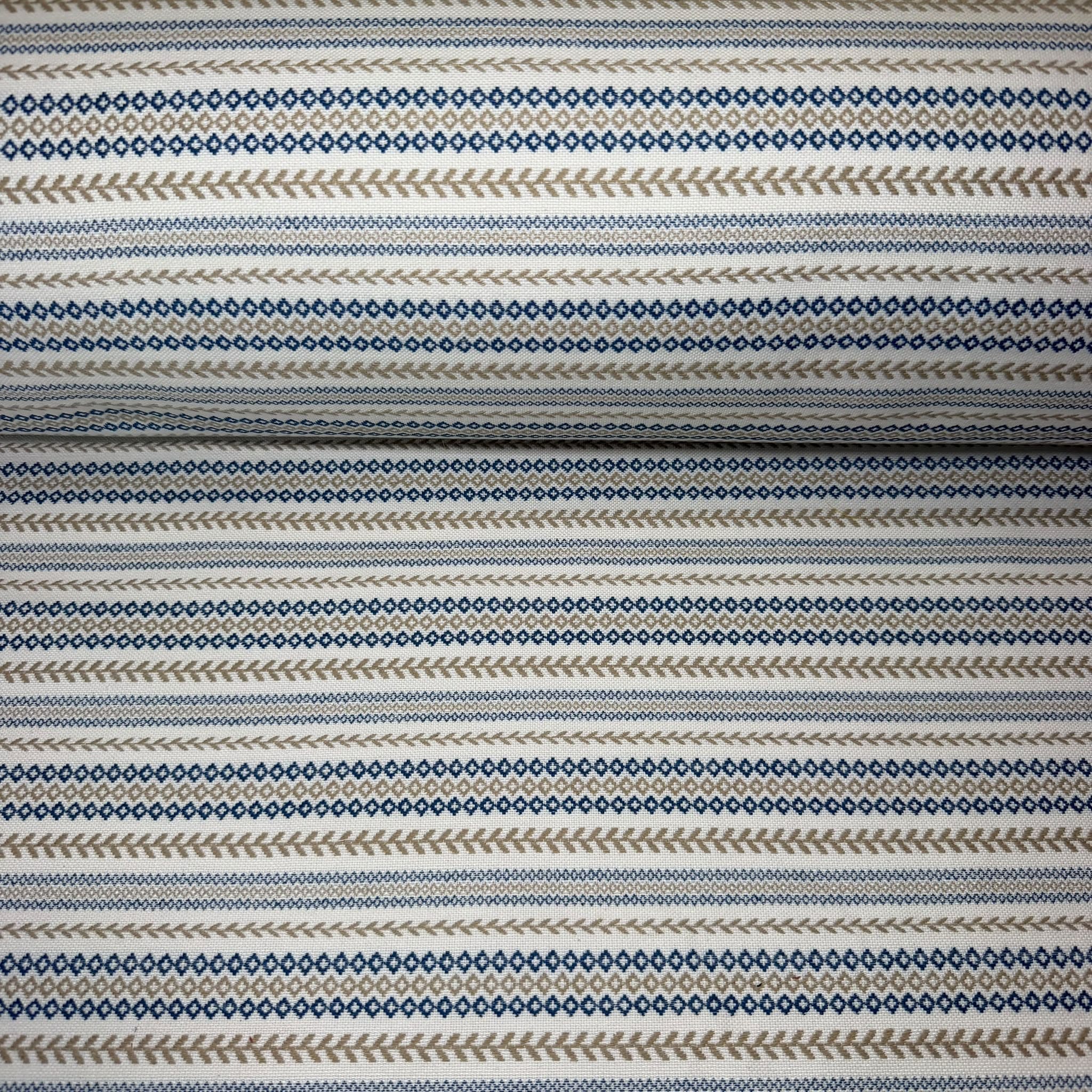 Half Panamá Rayas Verticales Tejidas Étnica Floral (Ancho 2,80M)
