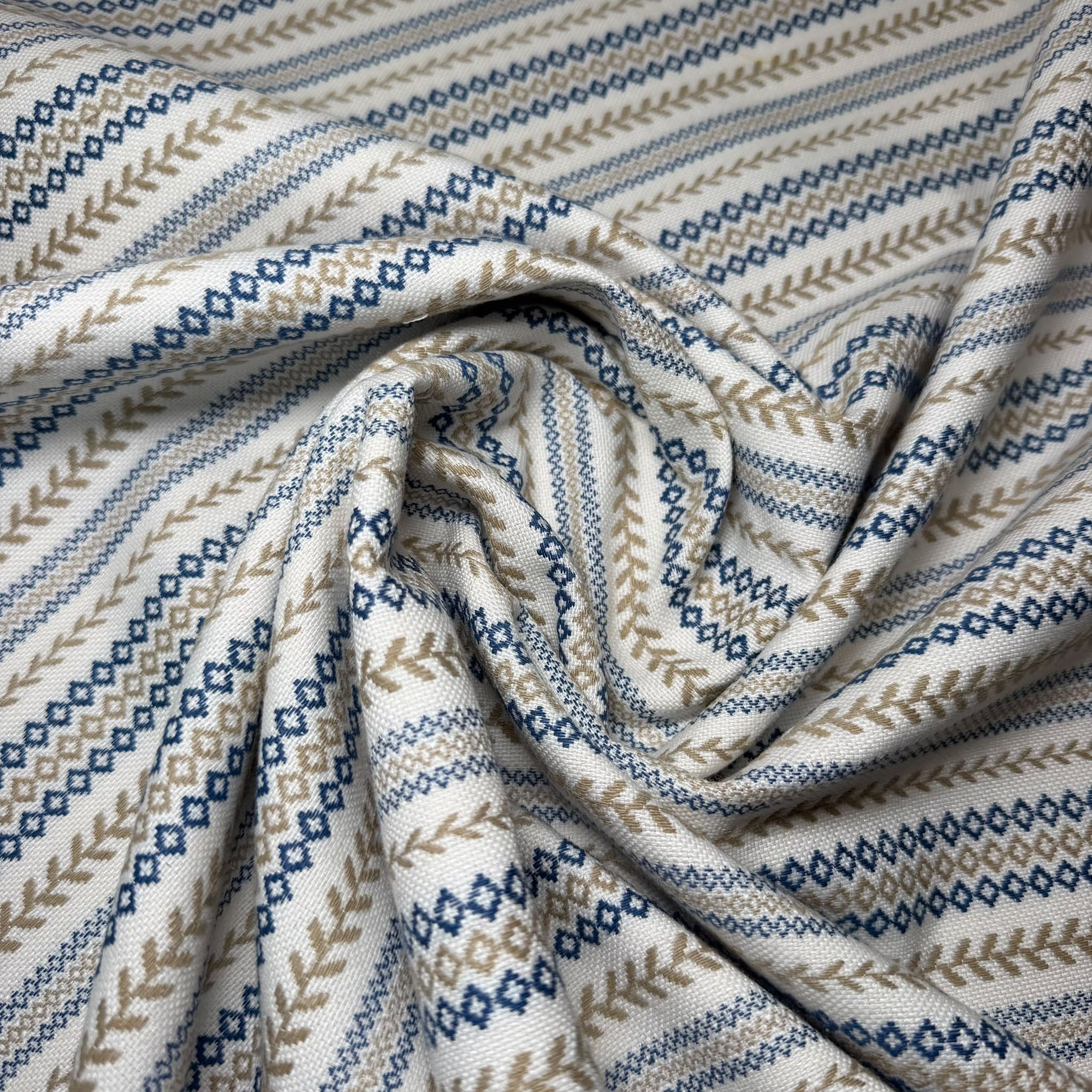 Half Panamá Rayas Verticales Tejidas Étnica Floral (Ancho 2,80M) - Imagen 3