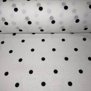 Polilino Blanco con Lunares Negros (Ancho 1,50M)