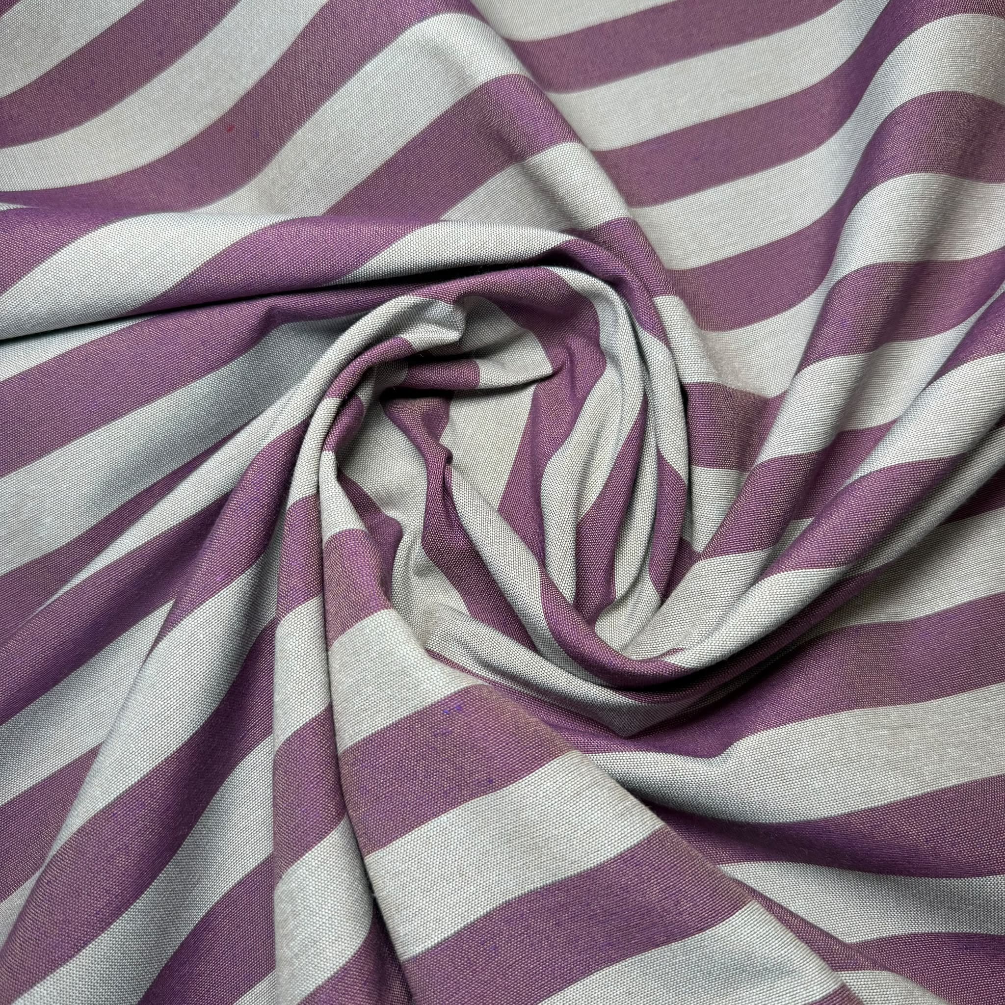 Loneta Tejida Rayas Lila y Morado (Ancho 2,90M) - Imagen 3