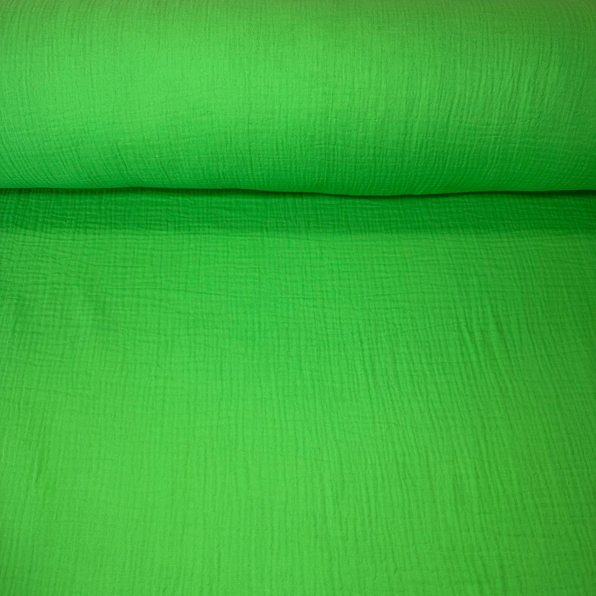 Tela Doble Gasa Bambula Verde Fuerte (Ancho 1,40M)
