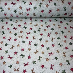 Popelín de Algodón Estrellas y Lazos (Ancho 1,50M)
