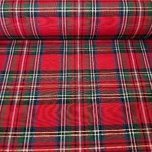 Cuadro Escocés Grande Rojo con Lurex Dorado (Ancho 2,90M)