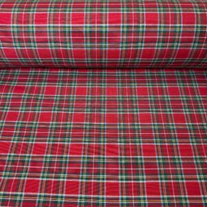 Cuadros Escoceses Pequeños Rojos con Lurex (Ancho 3,20M)