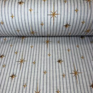 Half Panamá Rayas Grises y Estrellas (Ancho 3,20M)