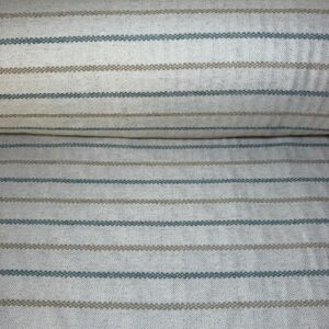 Tela Rústica Rayas Azul Empolvado y Camel (Ancho 2,80M)
