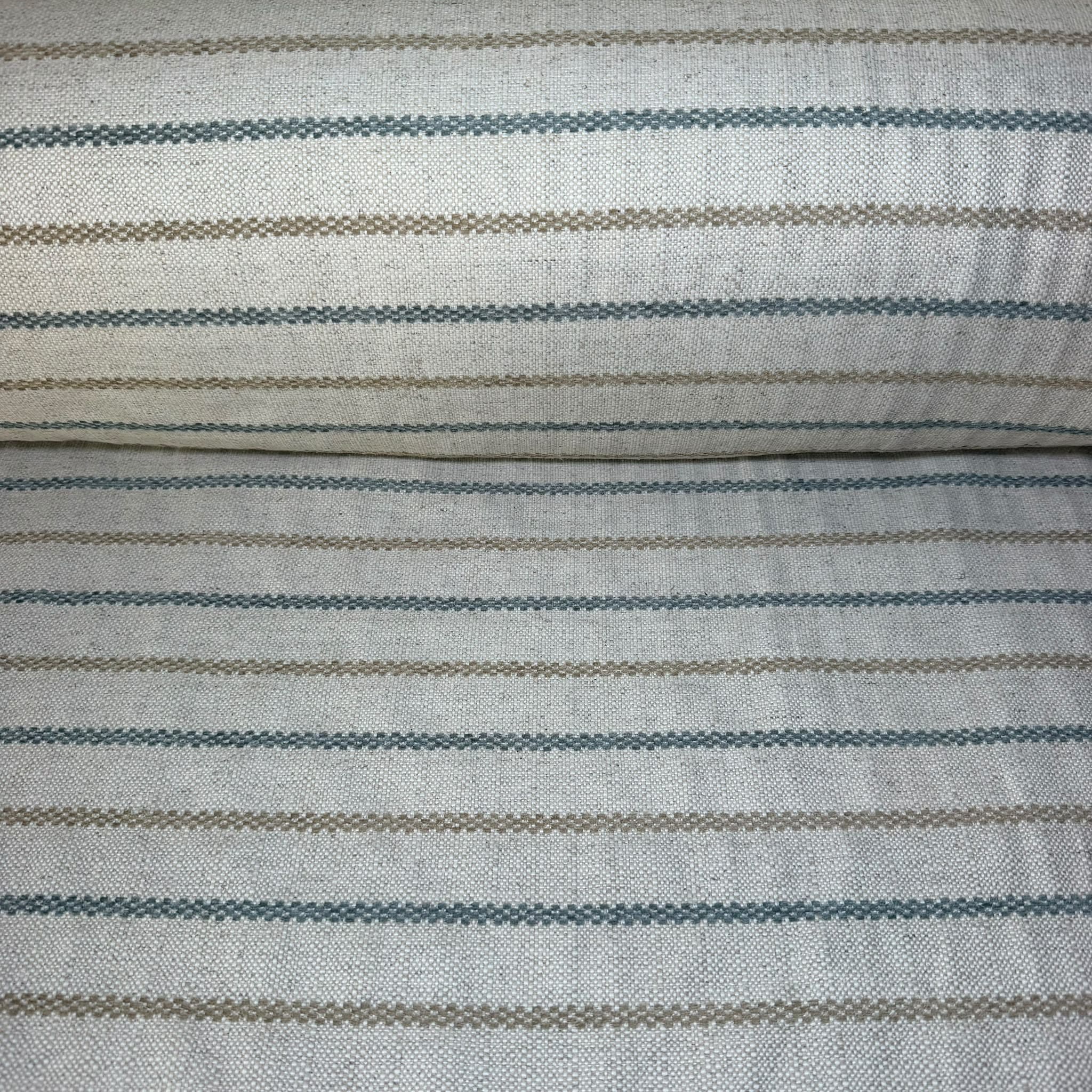 Tela Rústica Rayas Azul Empolvado y Camel (Ancho 2,80M)