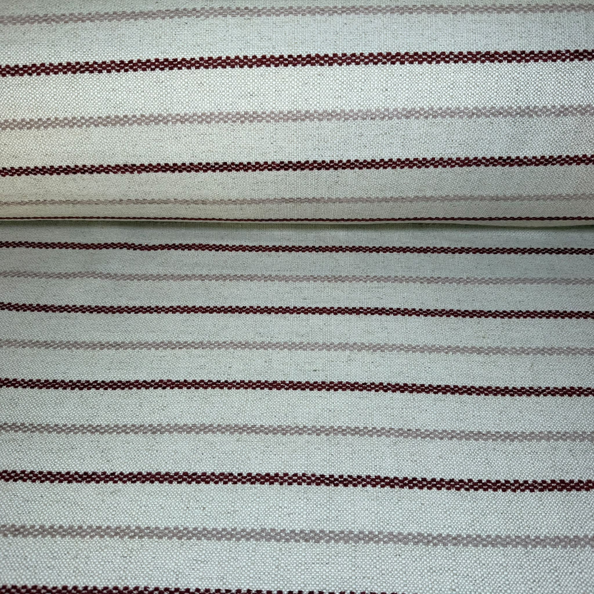 Tela Rústica Rayas Burdeos y Rosa Maquillaje (Ancho 2,80M)