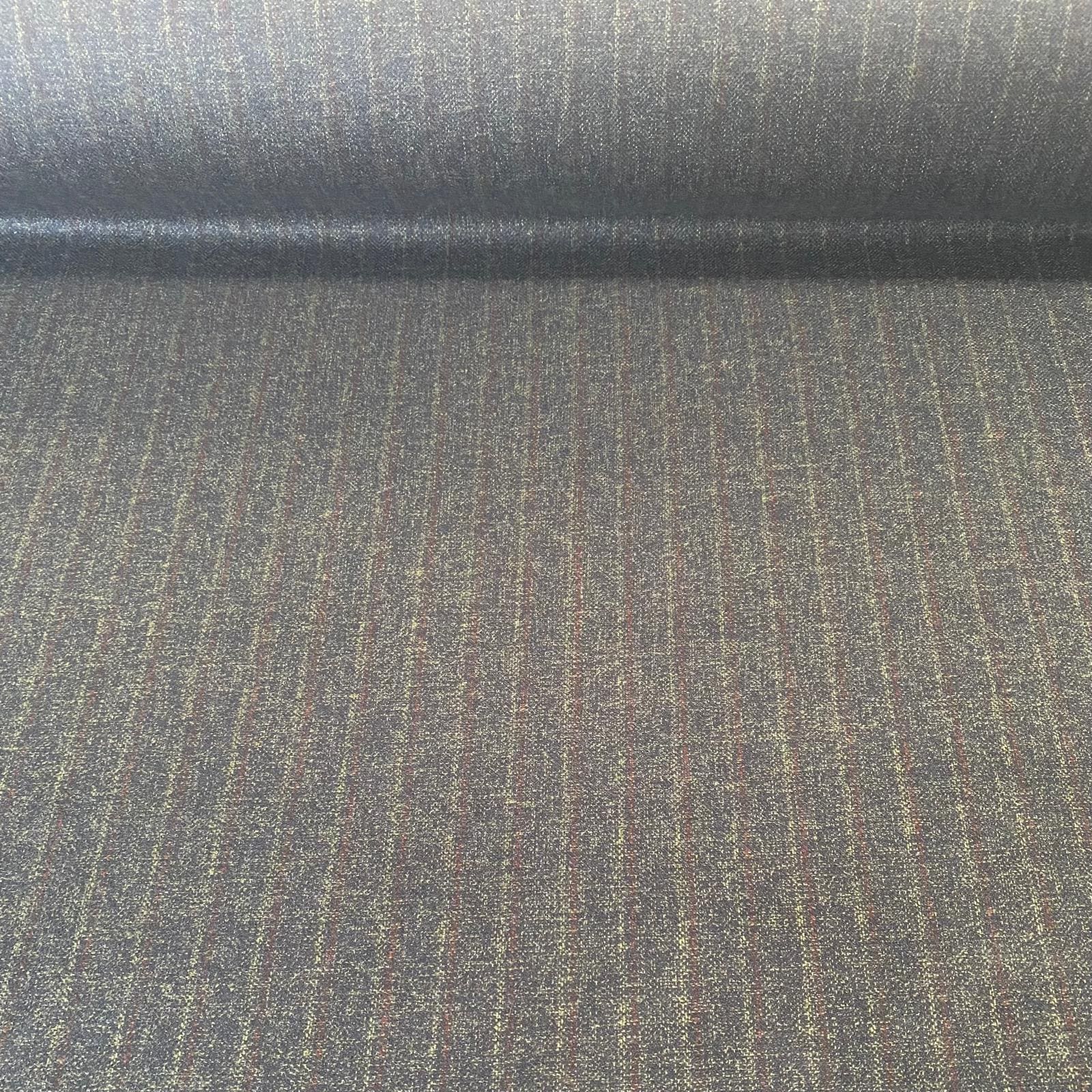 Tela de Franela Raya Diplomática Fondo Marino Raya Rojo y Amarillo (Ancho 1,55M)