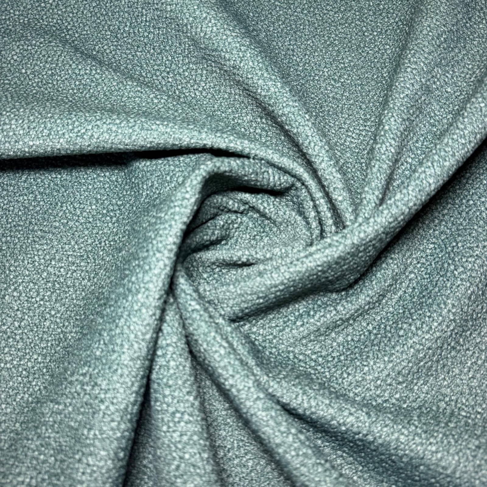 Tela de Tapicería Efecto Rugoso Verde Agua Oscuro (Ancho 1,45M) - Imagen 3