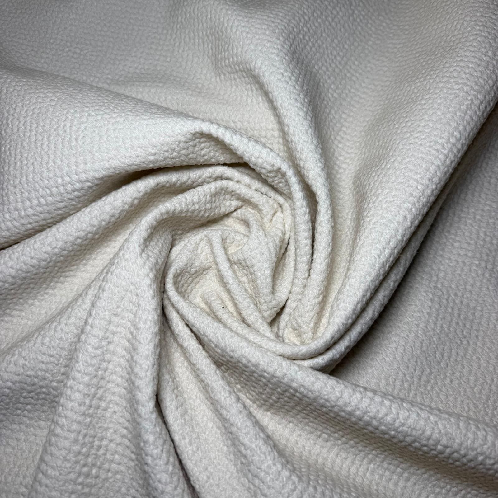 Tela de Tapicería Efecto Rugoso Marfil (Ancho 1,45M) - Imagen 2