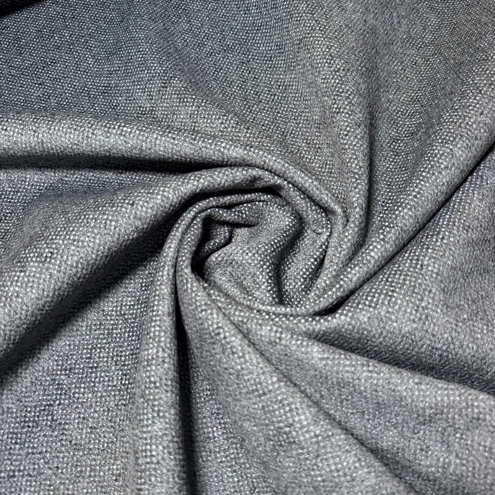Tela de Tapicería Trama Fina Gris Oscuro (Ancho 1,45M) - Imagen 2