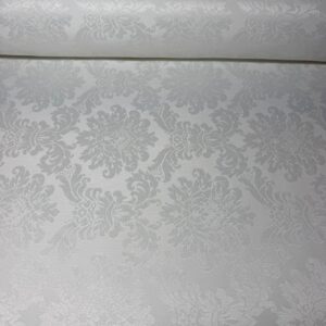 Tela de Damasco Jacquard Brocada Reversible Blanco (Ancho 2,80M)