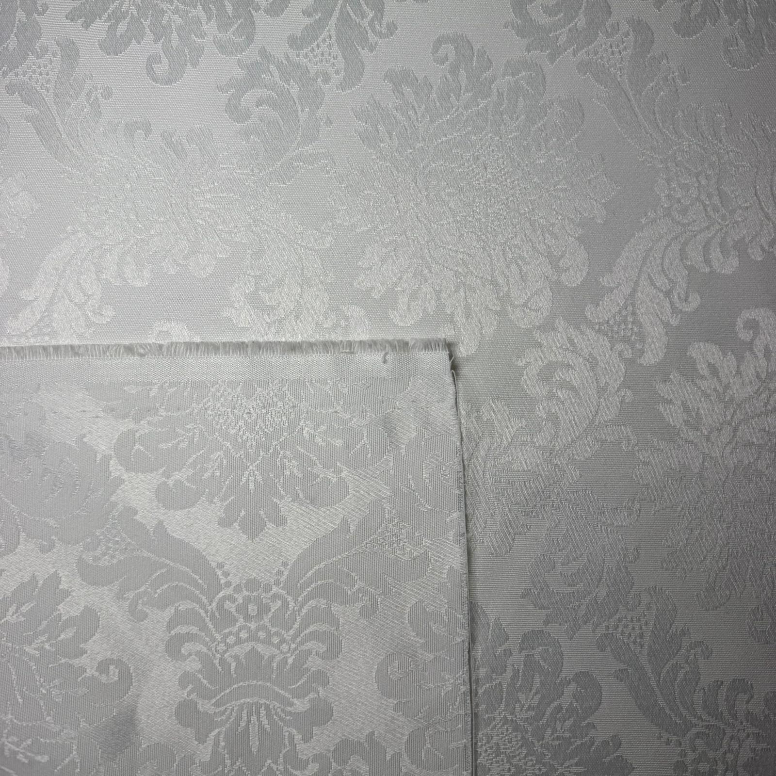 Tela de Damasco Jacquard Brocada Reversible Blanco (Ancho 2,80M) - Imagen 3