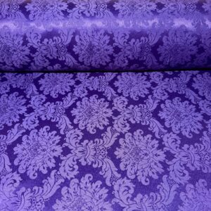 Tela de Damasco Jacquard Brocada Reversible Morado (Ancho 2,80M)