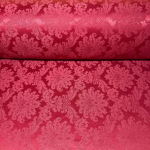 Tela de Damasco Jacquard Brocada Reversible Rojo (Ancho 2,80M)