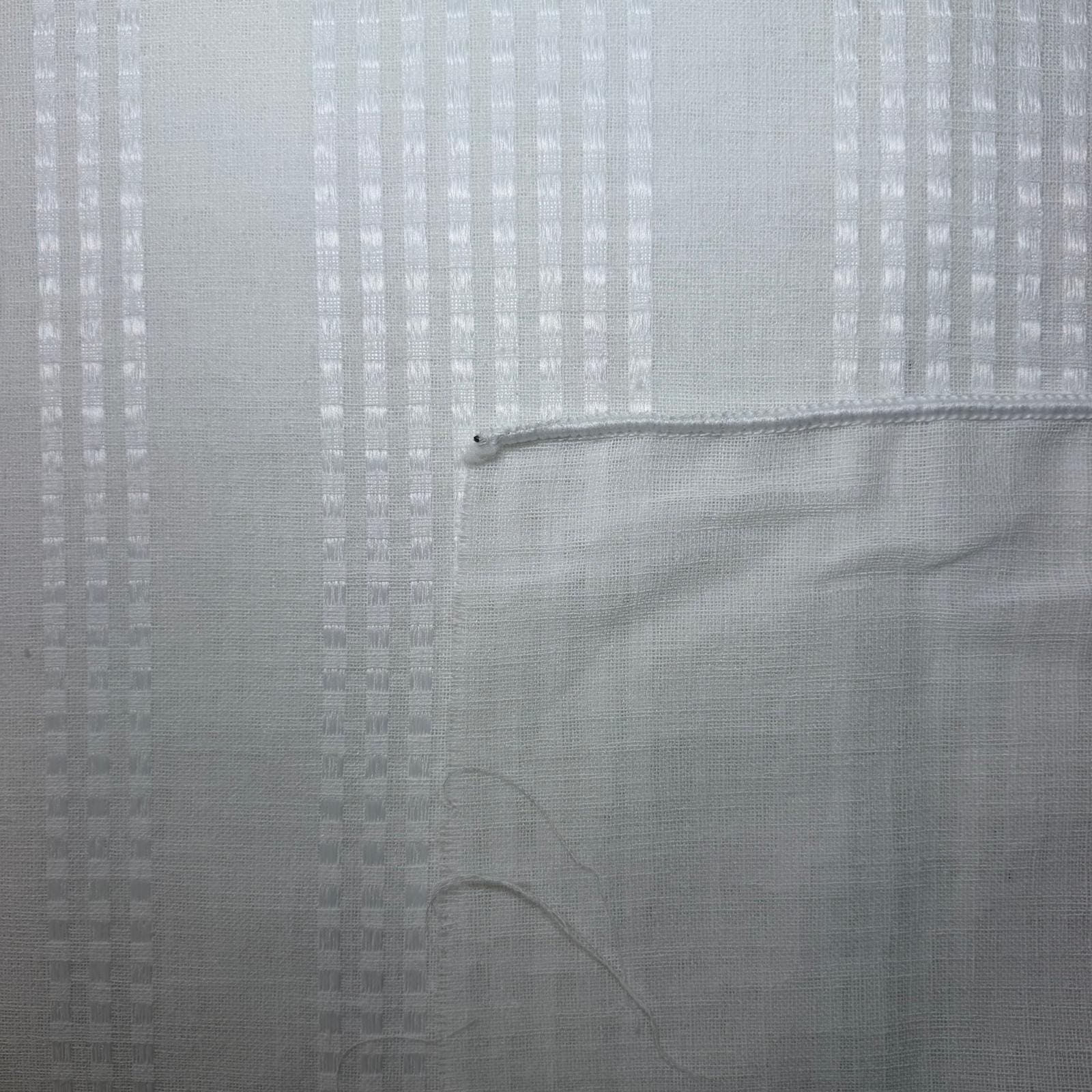 Tela de Visillo Blanco Tres Rayas (Ancho 3M) - Imagen 3