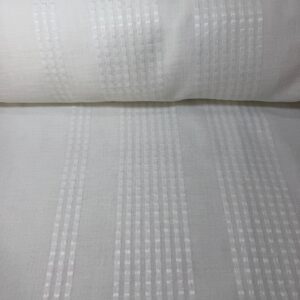 Tela de Visillo Blanco Tres Rayas (Ancho 3M)